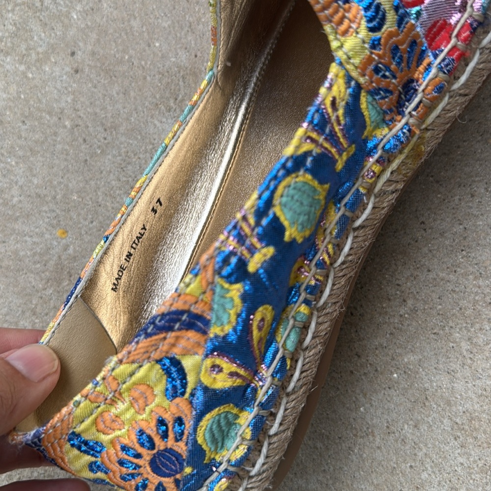 Prada Women's Colorful Embroidered Flats - Picture 2 of 5